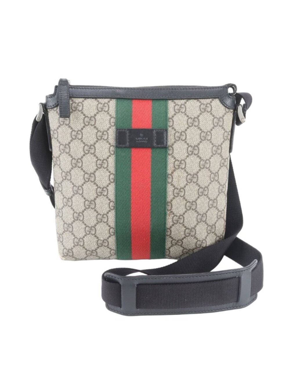 Gucci GG Supreme Sherry Line Leather Shoulder Bag Crossbody Messenger